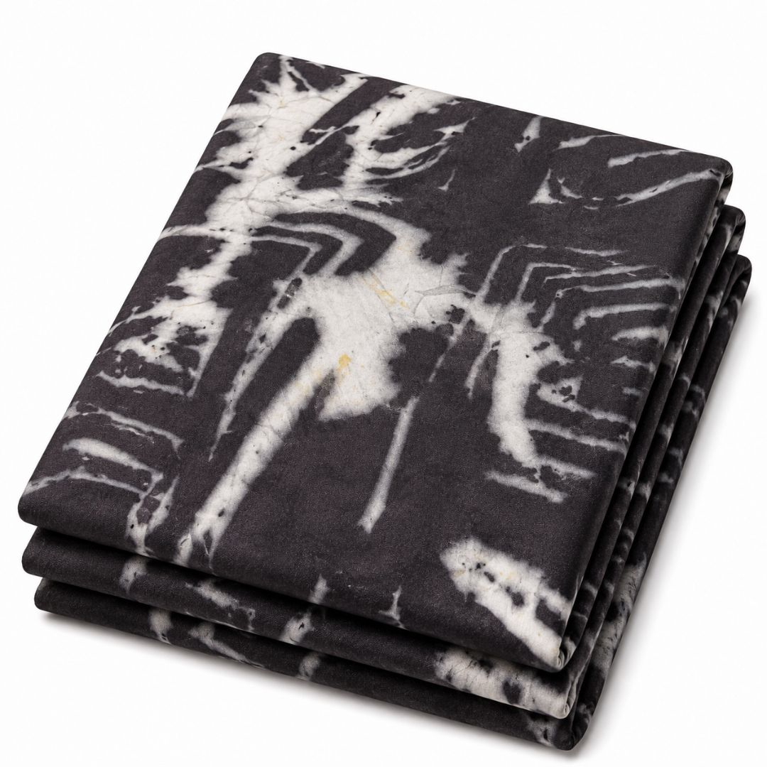 Premium Vintage Abstract Monochrome Print Fabric